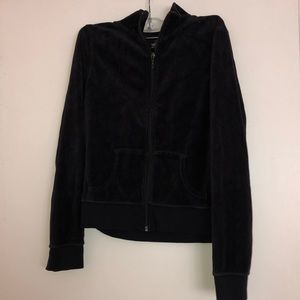 Velvet zip up